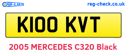 K100KVT are the vehicle registration plates.