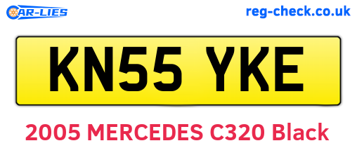 KN55YKE are the vehicle registration plates.