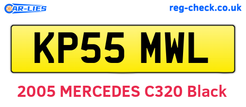 KP55MWL are the vehicle registration plates.
