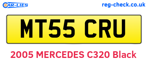 MT55CRU are the vehicle registration plates.