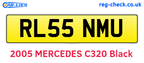 RL55NMU are the vehicle registration plates.