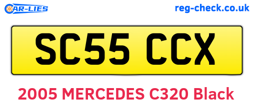 SC55CCX are the vehicle registration plates.