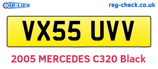 VX55UVV are the vehicle registration plates.