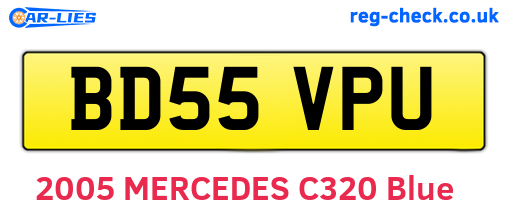 BD55VPU are the vehicle registration plates.