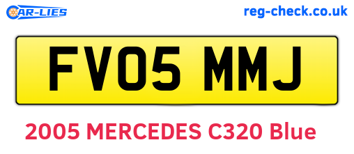 FV05MMJ are the vehicle registration plates.