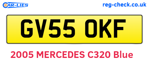 GV55OKF are the vehicle registration plates.