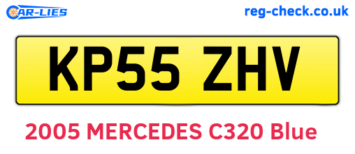 KP55ZHV are the vehicle registration plates.