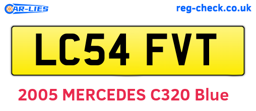 LC54FVT are the vehicle registration plates.