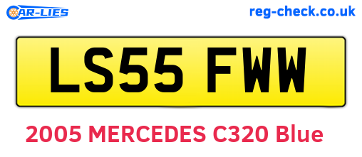 LS55FWW are the vehicle registration plates.