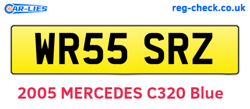 WR55SRZ are the vehicle registration plates.