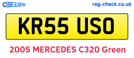 KR55USO are the vehicle registration plates.