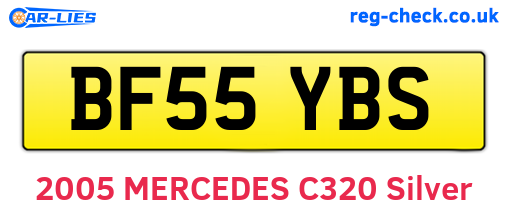 BF55YBS are the vehicle registration plates.
