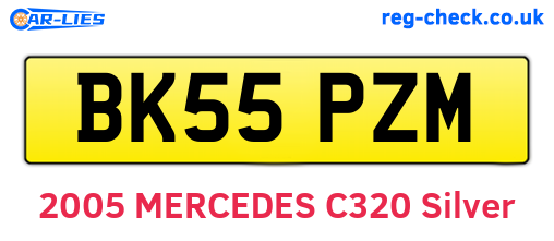 BK55PZM are the vehicle registration plates.