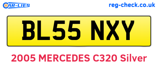 BL55NXY are the vehicle registration plates.