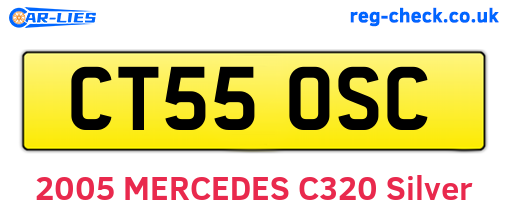 CT55OSC are the vehicle registration plates.