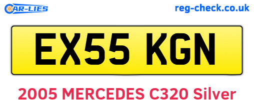 EX55KGN are the vehicle registration plates.