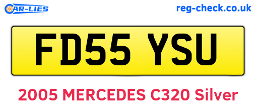 FD55YSU are the vehicle registration plates.