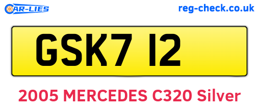 GSK712 are the vehicle registration plates.