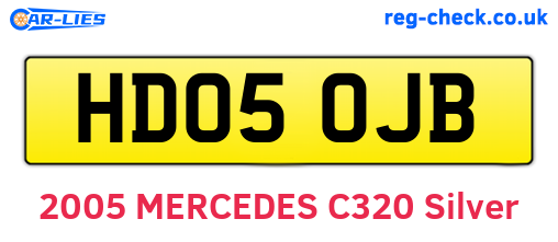 HD05OJB are the vehicle registration plates.