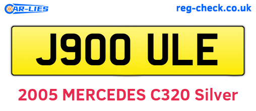 J900ULE are the vehicle registration plates.