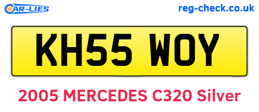 KH55WOY are the vehicle registration plates.