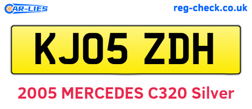 KJ05ZDH are the vehicle registration plates.