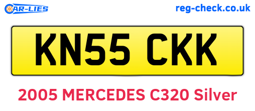 KN55CKK are the vehicle registration plates.