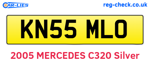 KN55MLO are the vehicle registration plates.