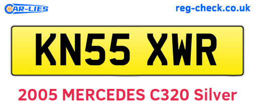 KN55XWR are the vehicle registration plates.
