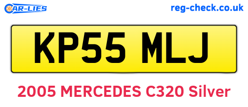 KP55MLJ are the vehicle registration plates.