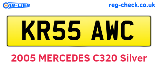 KR55AWC are the vehicle registration plates.