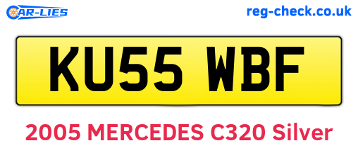 KU55WBF are the vehicle registration plates.