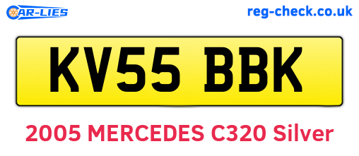 KV55BBK are the vehicle registration plates.