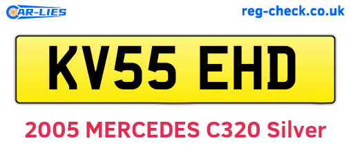 KV55EHD are the vehicle registration plates.