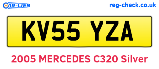 KV55YZA are the vehicle registration plates.