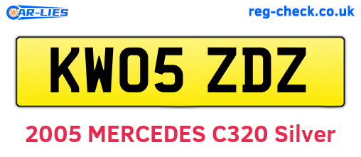 KW05ZDZ are the vehicle registration plates.