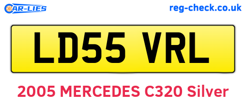 LD55VRL are the vehicle registration plates.
