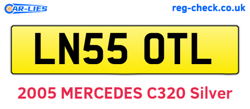 LN55OTL are the vehicle registration plates.