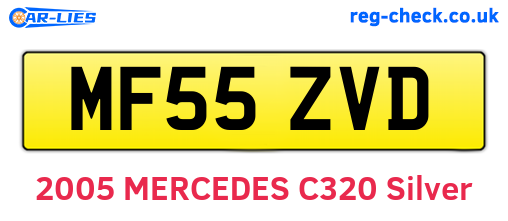 MF55ZVD are the vehicle registration plates.