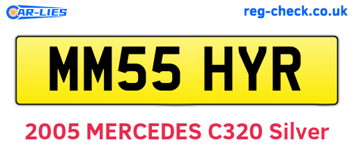 MM55HYR are the vehicle registration plates.