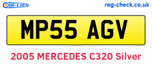 MP55AGV are the vehicle registration plates.