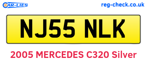 NJ55NLK are the vehicle registration plates.