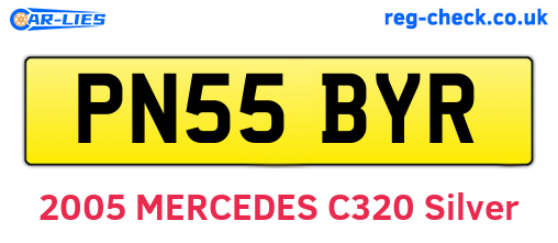 PN55BYR are the vehicle registration plates.