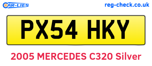 PX54HKY are the vehicle registration plates.