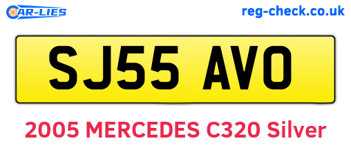 SJ55AVO are the vehicle registration plates.