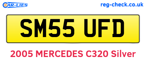 SM55UFD are the vehicle registration plates.
