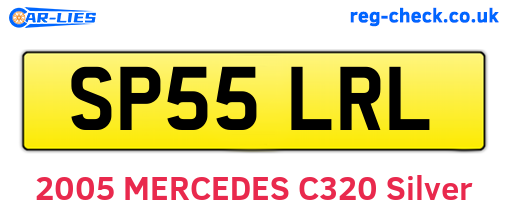 SP55LRL are the vehicle registration plates.
