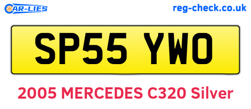 SP55YWO are the vehicle registration plates.