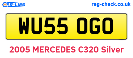 WU55OGO are the vehicle registration plates.