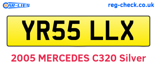 YR55LLX are the vehicle registration plates.